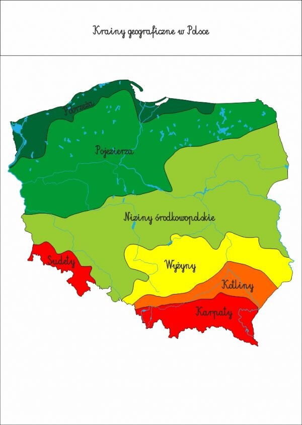 krainy geograficzne w Polsce