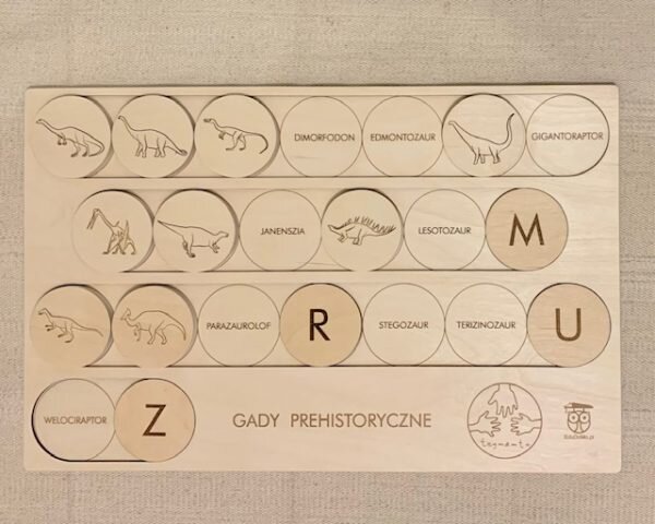 GADY PREHISTORYCZNE - alfabet